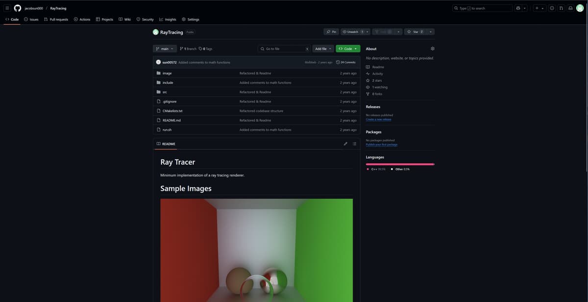 Ray Tracing Renderer